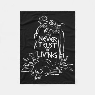 Scary Spooky Halloween Ghost Gezegde Gothic Skull Fleece Deken