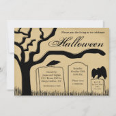 Scary Spooky Halloween Party Invitation Kaart (Voorkant)