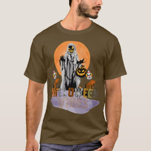 Scary spooky Halloween vibes witch grappig citaat T-shirt