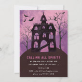 Scary Spooky Haunted House Halloween Fun Party Kaart (Voorkant)