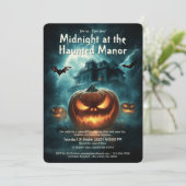 Scary Spooky Haunted House Volwassen Halloween Par Kaart (Staand voorkant)