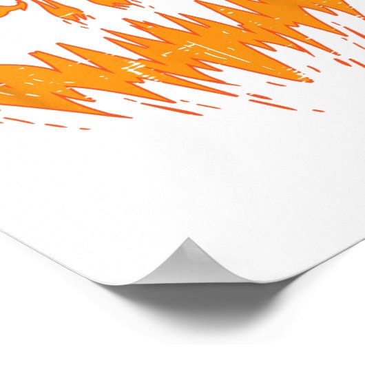 Scary Spooky Jack O Lantern Face Pumpkin Halloween Poster (Hoek)