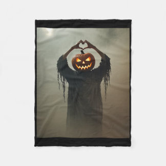 Scary Spooky Jack Olantern Heart Hands Horror Hall Fleece Deken