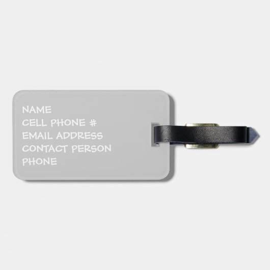 " "SCARY SQUIRREL" BAGAGELABEL (Achterkant horizontaal)