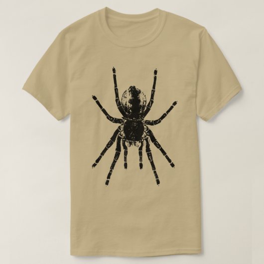 Scary Tarantula Spider Black Arachnid  T-shirt (Design voorkant)