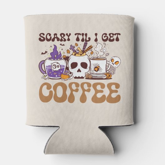 Scary Til I Get Coffee Blikjeskoeler (Achterkant)
