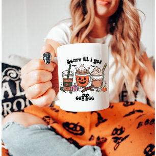 Scary Til I get Coffee Halloween Koffiemok
