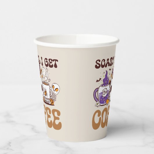 Scary Til I Get Coffee Papieren Bekers (Links)
