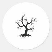 scary tree ronde sticker (Voorkant)