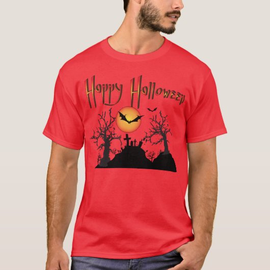 Scary Trees Happy Halloween T-shirt (Voorkant)