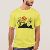 Scary Trees with Bats Halloween T-shirt (Voorkant)