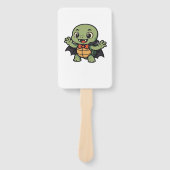 Scary turtle vampire Halloween Oversized T-Shirt Handwaaier (Voorkant)