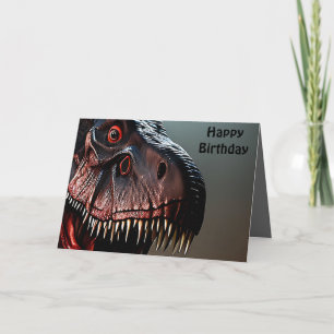 Scary Tyrannosaurus Rex, Birthday Kaart