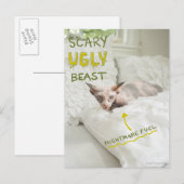 Scary Ugly Cat Briefkaart (Voorkant / Achterkant)