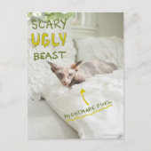 Scary Ugly Cat Briefkaart (Voorkant)