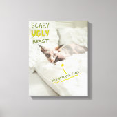 Scary Ugly Cat Canvas Afdruk (Voorkant)