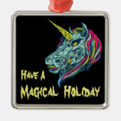 Scary Unicorn Metalen Ornament (Voorkant)