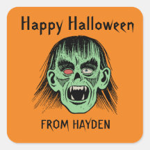 SCARY VAMPIRE CUSTOM HALLOWEEN STICKER