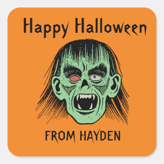 SCARY VAMPIRE CUSTOM HALLOWEEN STICKER (Voorkant)