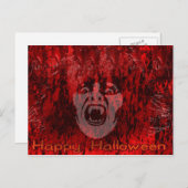 Scary Vampire Lady in Blood Briefkaart (Voorkant / Achterkant)