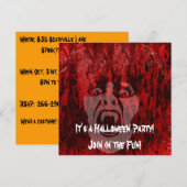 Scary Vampire Lady in het bloed Kaart (Voorkant / Achterkant)