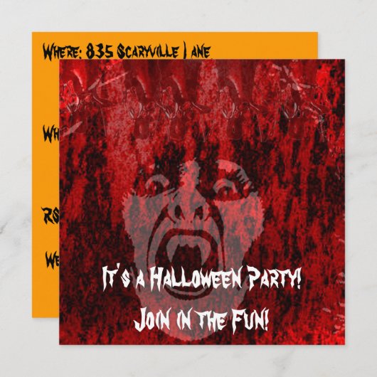 Scary Vampire Lady in het bloed Kaart (Voorkant / Achterkant)