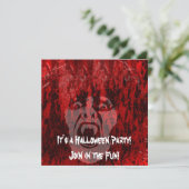 Scary Vampire Lady in het bloed Kaart (Staand voorkant)