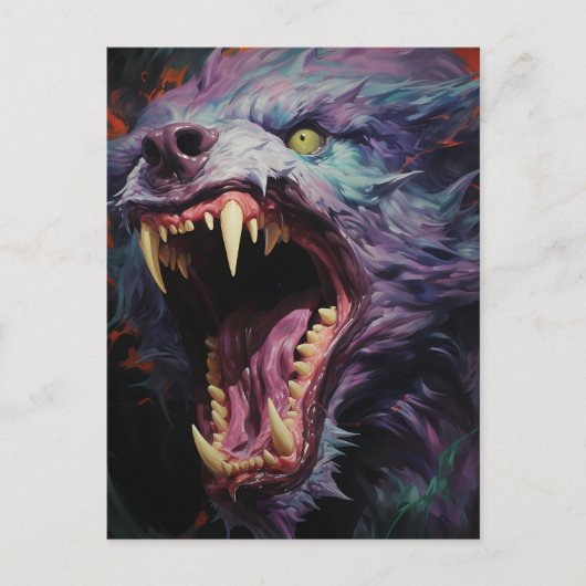 Scary Werewolf Briefkaart (Voorkant)