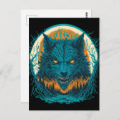 Scary Werewolf Briefkaart (Voorkant / Achterkant)