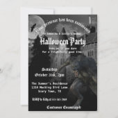 Scary Werewolf Haunted House Halloween Party Kaart (Voorkant)