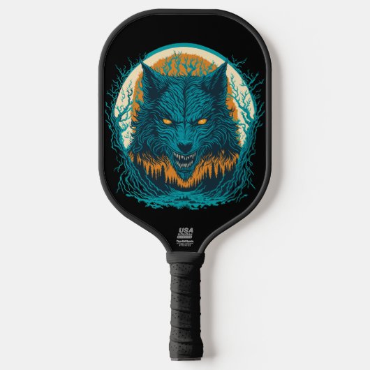 Scary Werewolf Pickleball Paddle (Voorkant)
