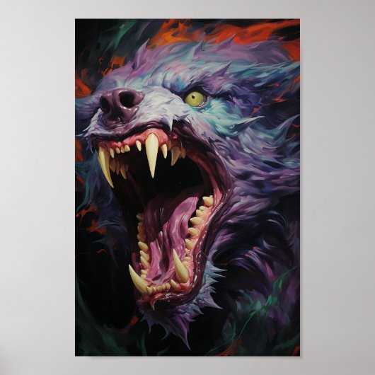 Scary Werewolf Poster (Voorkant)