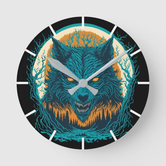 Scary Werewolf Ronde Klok (Voorkant)