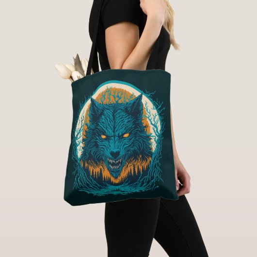Scary Werewolf Tote Bag (Dichtbij)