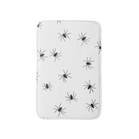 Scary White met Black Spiders Halloween Badmat (Voorkant Verticaal)
