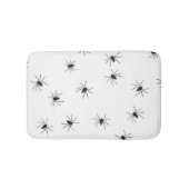 Scary White met Black Spiders Halloween Badmat (Voorkant)