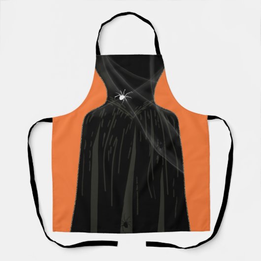 Scary Witch Black Gown Halloween Costume Schort (Voorkant)