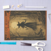 Scary Witch Creepy Forest Bats Halloween Decoupage Tissuepapier (Craft)