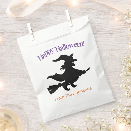 Scary Witch Halloween Paper Party Favor Bags Bedankzakje (Geknipt)