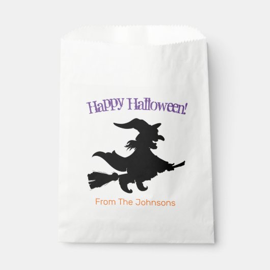 Scary Witch Halloween Paper Party Favor Bags Bedankzakje (Voorkant)