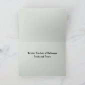 Scary Witch Halloween Wenskaart Feestdagen Kaart (Binnen)