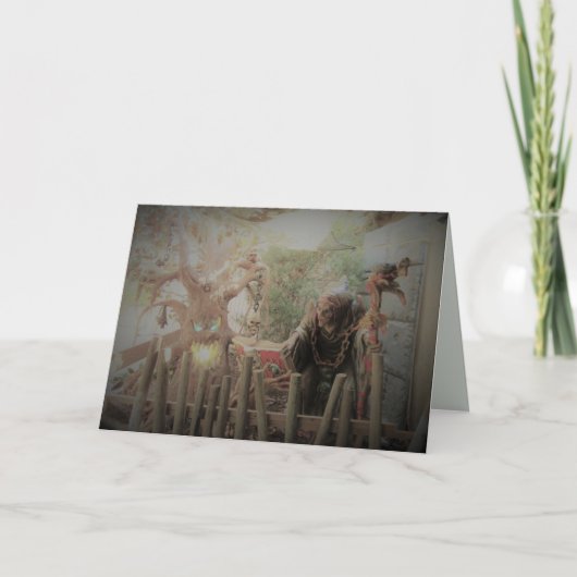 Scary Witch Halloween Wenskaart Feestdagen Kaart (Voorkant)