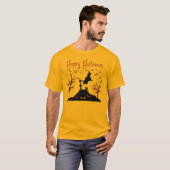 Scary Witch Happy Halloween T-shirt (Voorkant volledig)