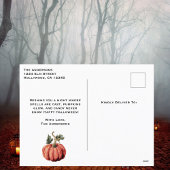 Scary Witch Haunted House Forest Halloween Foto Feestdagenkaart