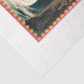 Scary  Witch in Moonlight met Black Cat Tissuepapier (Detail)