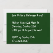 Scary Witch op Broomstick |  Halloween Kaart (Achterkant)