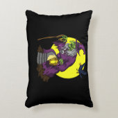Scary Witch Spooky Raven Halloween Accent Kussen (Voorkant(Verticaal))