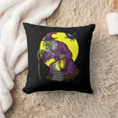 Scary Witch Spooky Raven Halloween Kussen (Deken)