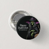 Scary Witch thema Halloween Ronde Button 3,2 Cm (Voorkant /achterkant)