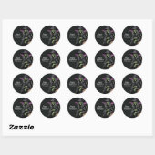 Scary Witch thema Halloween Ronde Sticker (Vel)